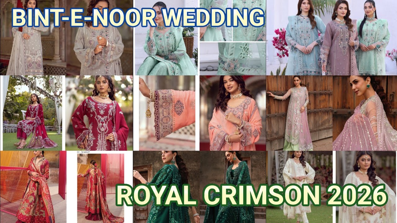 Wedding Season 2026 Special  BINT-E-NOOR Crimson Organza Chiffon Luxury Collection #foryou 