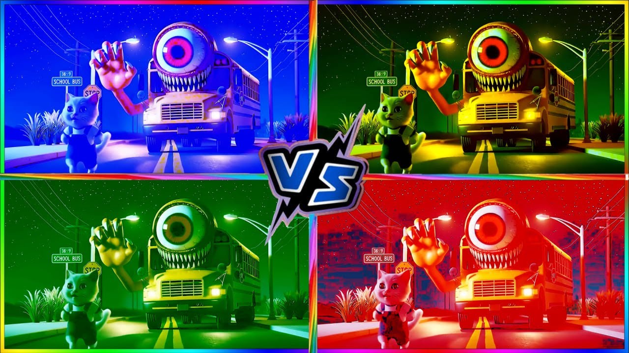 🚌MEGA SCHOOL BUS EATER🎶Coffin Dance Song #1