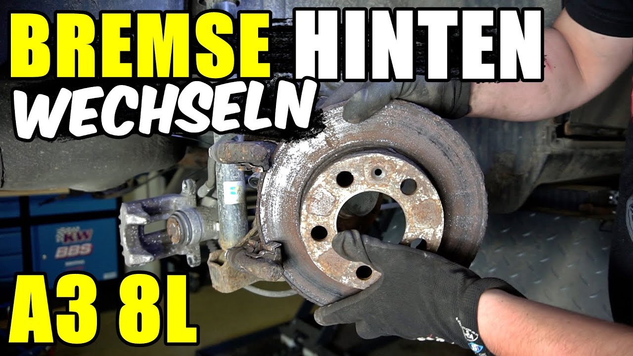 AUDI A3 8L BREMSE HINTEN WECHSELN / TAUSCHEN TUTORIAL / ANLEITUNG