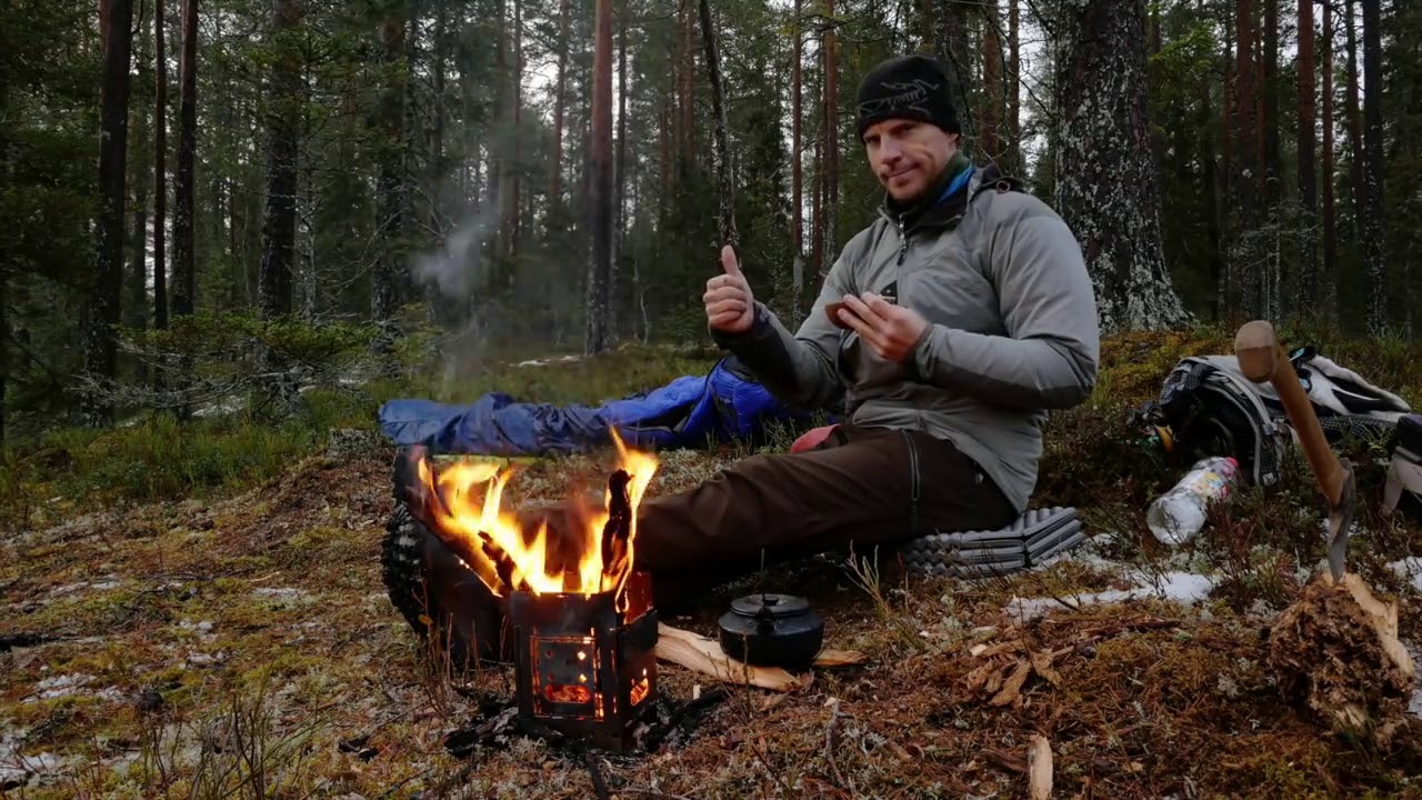 Erik Normark relaxing under starry sky