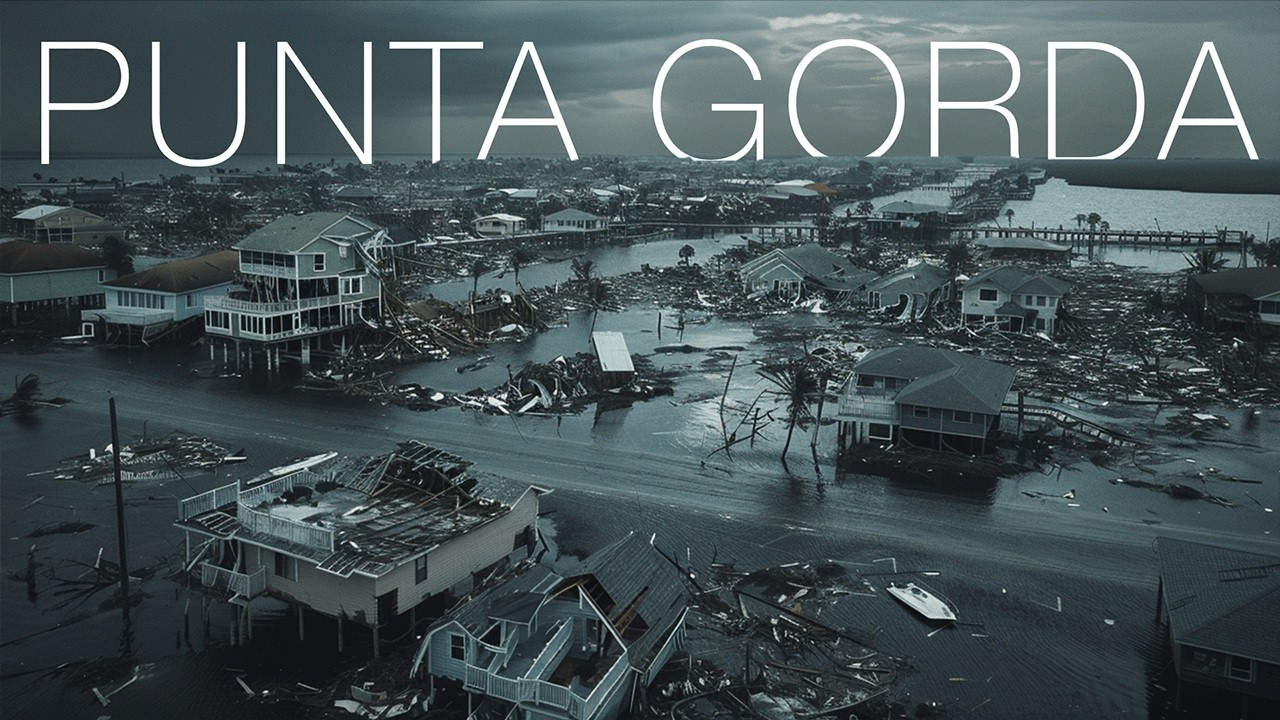 Hurricane Milton Devastates Punta Gorda Florida - Drone