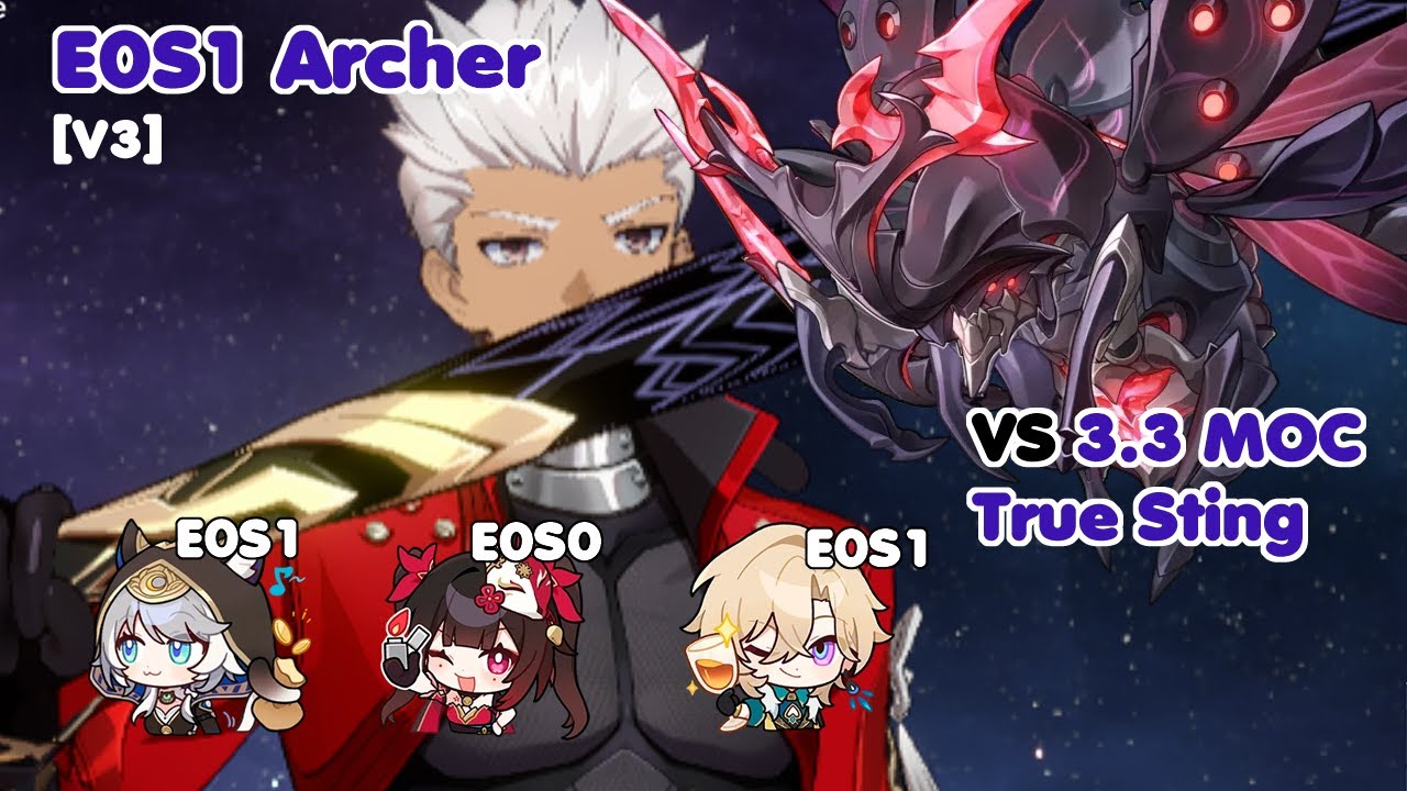 V3 UPDATE! E0S1 Archer vs True Sting | ft. E0S1 Cipher E0S0 Sparkle E0S1 Aventurine | HSR 3.3 MoC