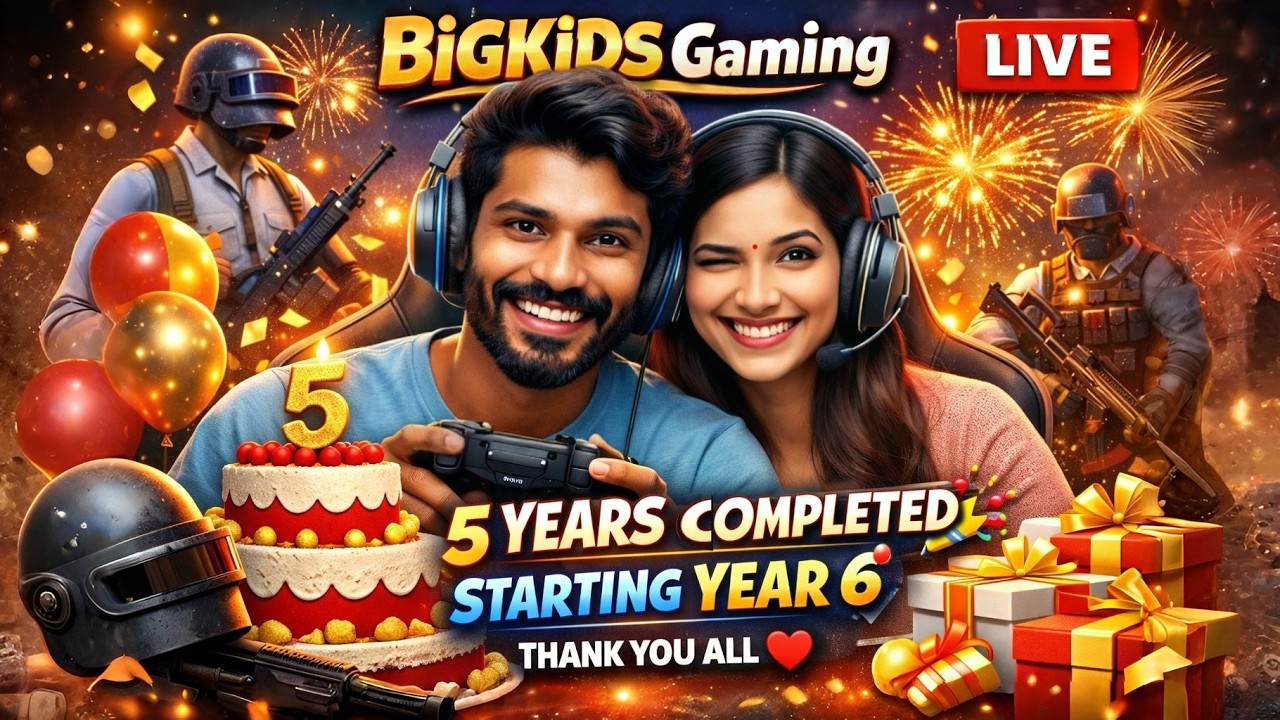 🎉 5 Years Completed ❤️ Starting Our 6th Year LIVE ⭐ Thank You Family 🙏#tamilgamingcouple #BgmiLive