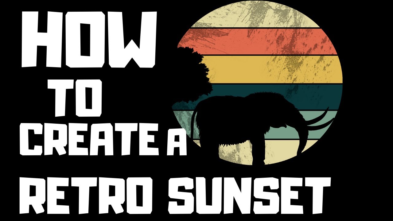 How to make a retro sunset with GIMP