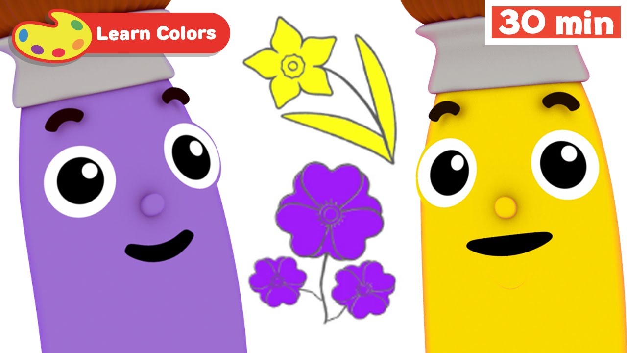Kids Learn Colors with Petey Paintbrush | Early Learning Videos for Child Development & Education