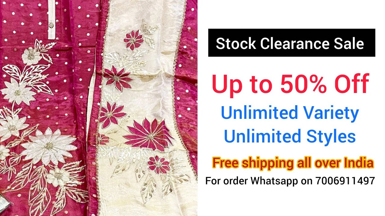 Stock clearance sale | Free 🎁 | Up to 50% Off | trendy suits | Fancy suits | Order No. 7006911497