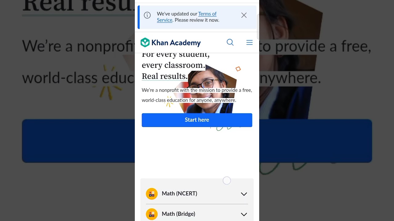 how to login khan academy in mobile