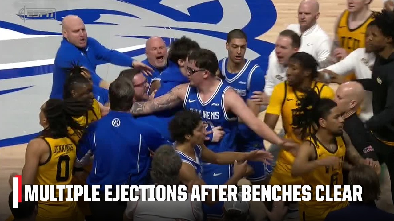 Benches clear late between VCU and Saint Louis leading to several ejections | ESPN CBB
