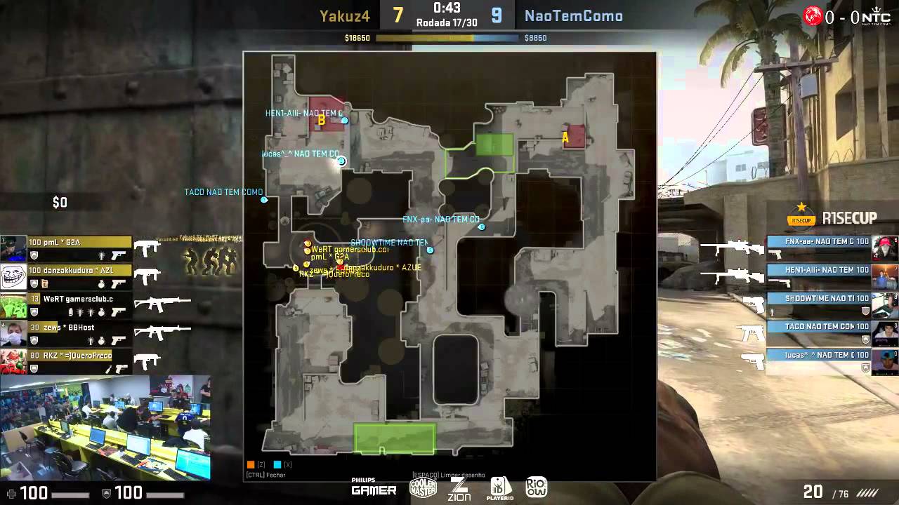 Semifinal r1seCup RJ: Yakuz4 vs NaoTemComo - Dust2