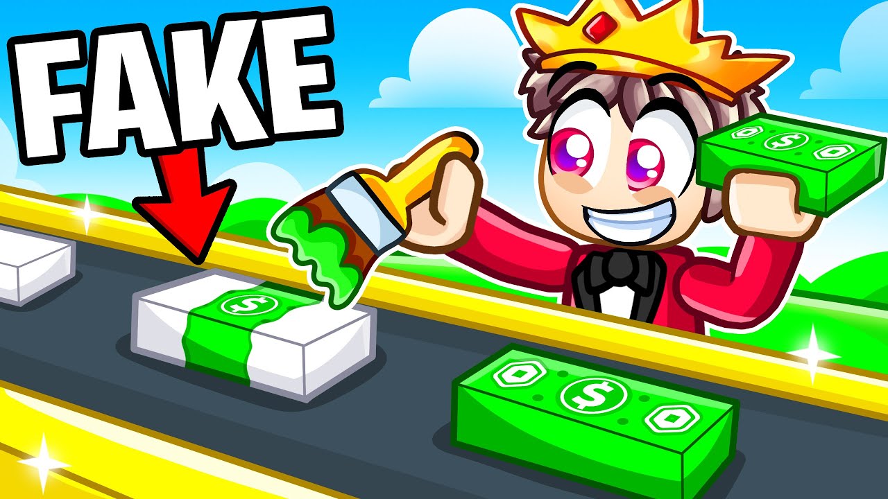 Printing $1,000,000 Of FAKE MONEY In Roblox