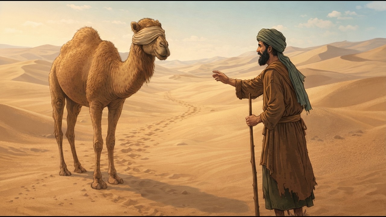 الجمل الأعمى الذي تخلى عنه صاحبه… فقاد راعيًا فقيرًا إلى سرٍ غيّر الصحراء للأبد