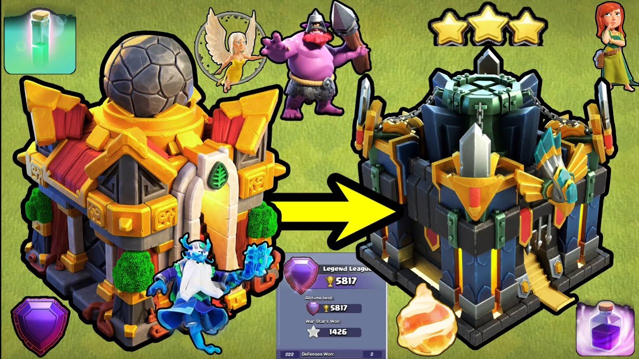 Th16 Vs Th17 3⭐Using FireBall Mass Thrower Attack Strategy|Th16 Legend League Attacks #legendleague