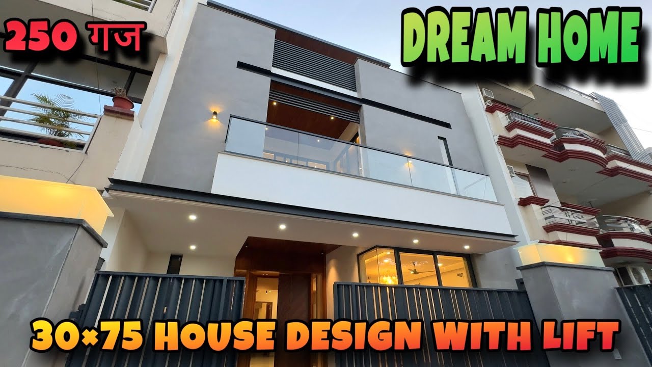 Inside a 250 Gaj 5 BHK House With lift in Mohali Sector | 30×75 Duplex House Design | Home Tour
