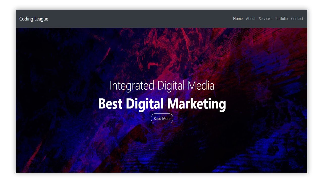 One Page Website | Bootstrap 5 | Coding League