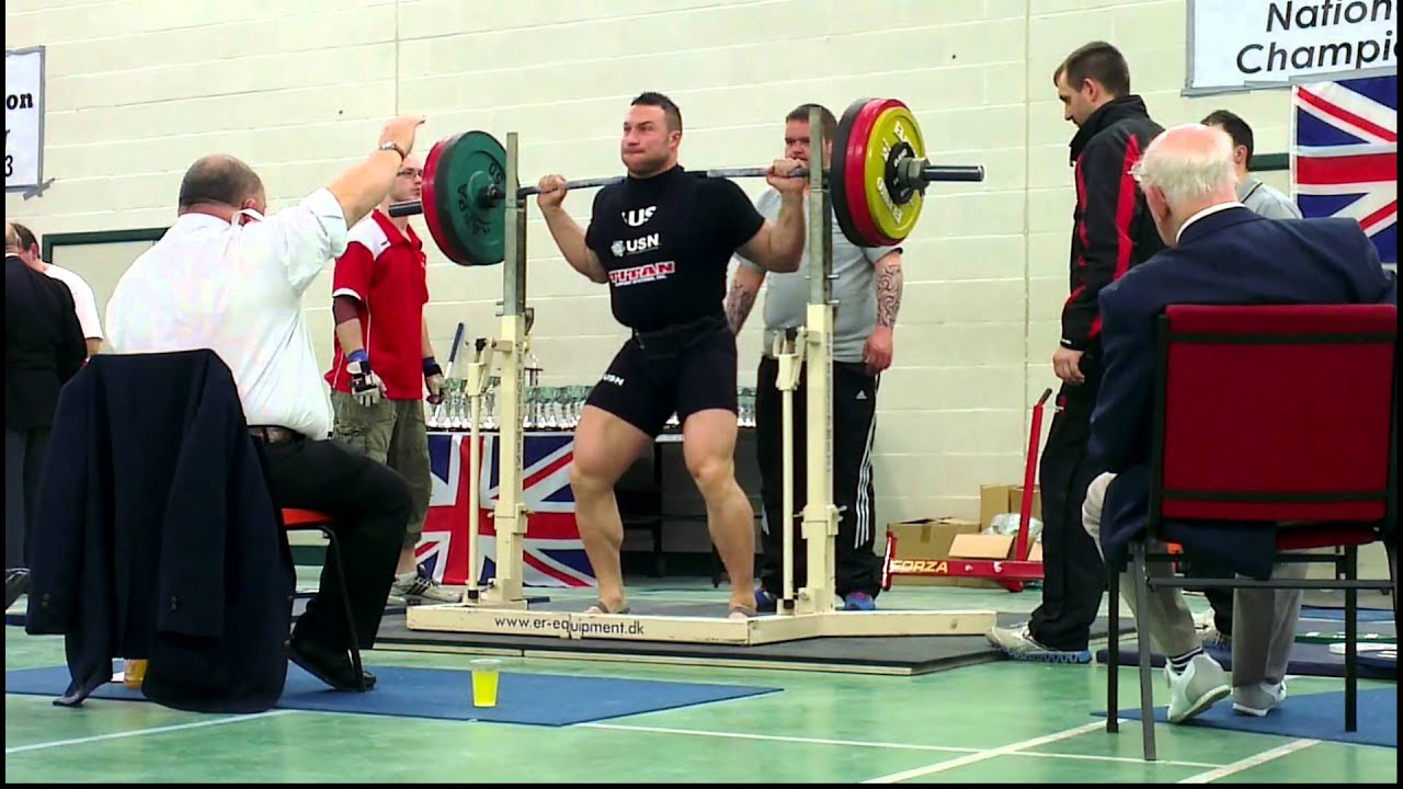 Richard Gozdecki - 575LB / 260kg SQUAT Attempt - BDFPA British Finals 2013
