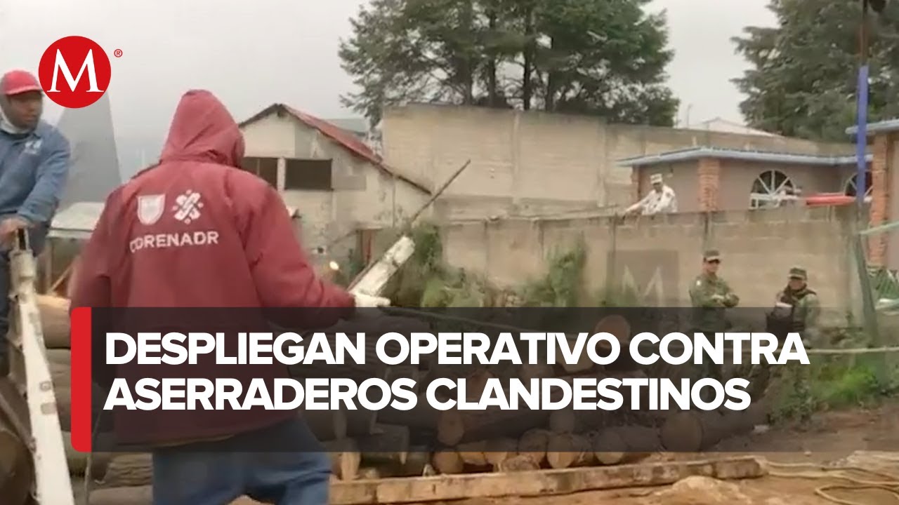 Realizan operativos en aserraderos clandestinos de Huitzilac tras violencia por parte de talamontes
