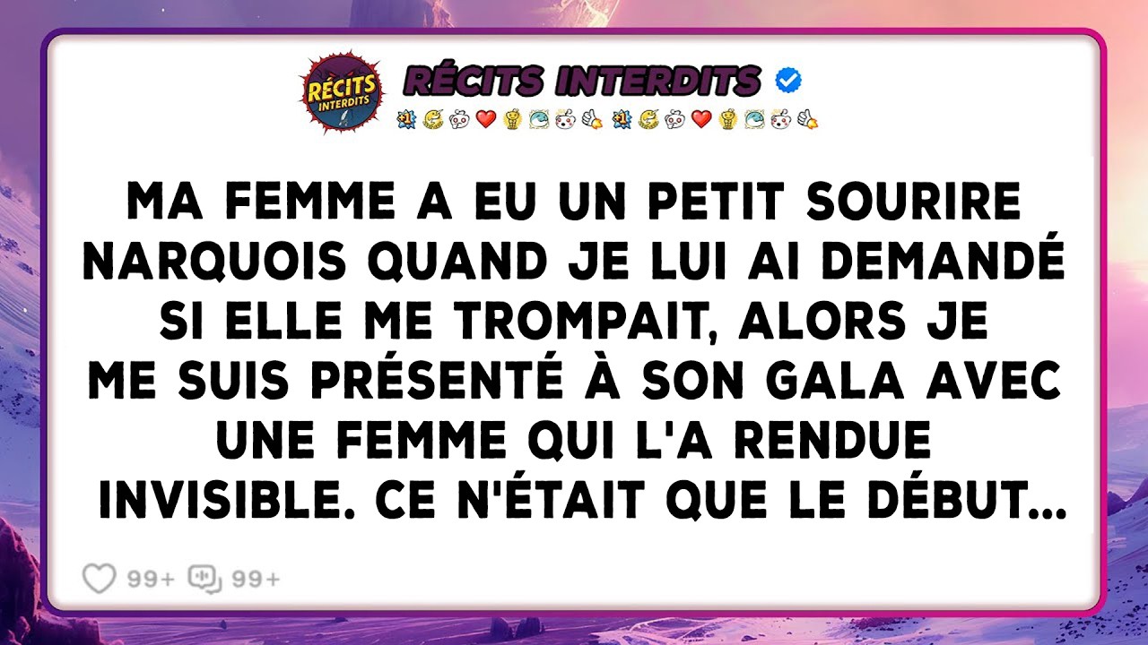 Ma Femme A Eu Un Petit Sourire Narquois Quand Je Lui Ai Demandé Si Elle Me Trompait, Alors Je Me...