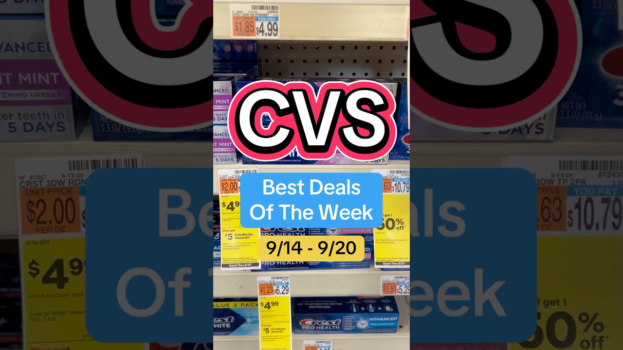 CVS Deals 9/14-9/20 #cvs #cvsdeals #cvscouponing #couponcommunity #couponing #savemoney #deals