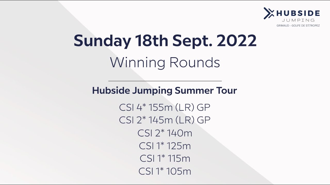 Indexia | Hubside Jumping Grimaud Fall Tour 2022 - Winning Rounds 18th September
