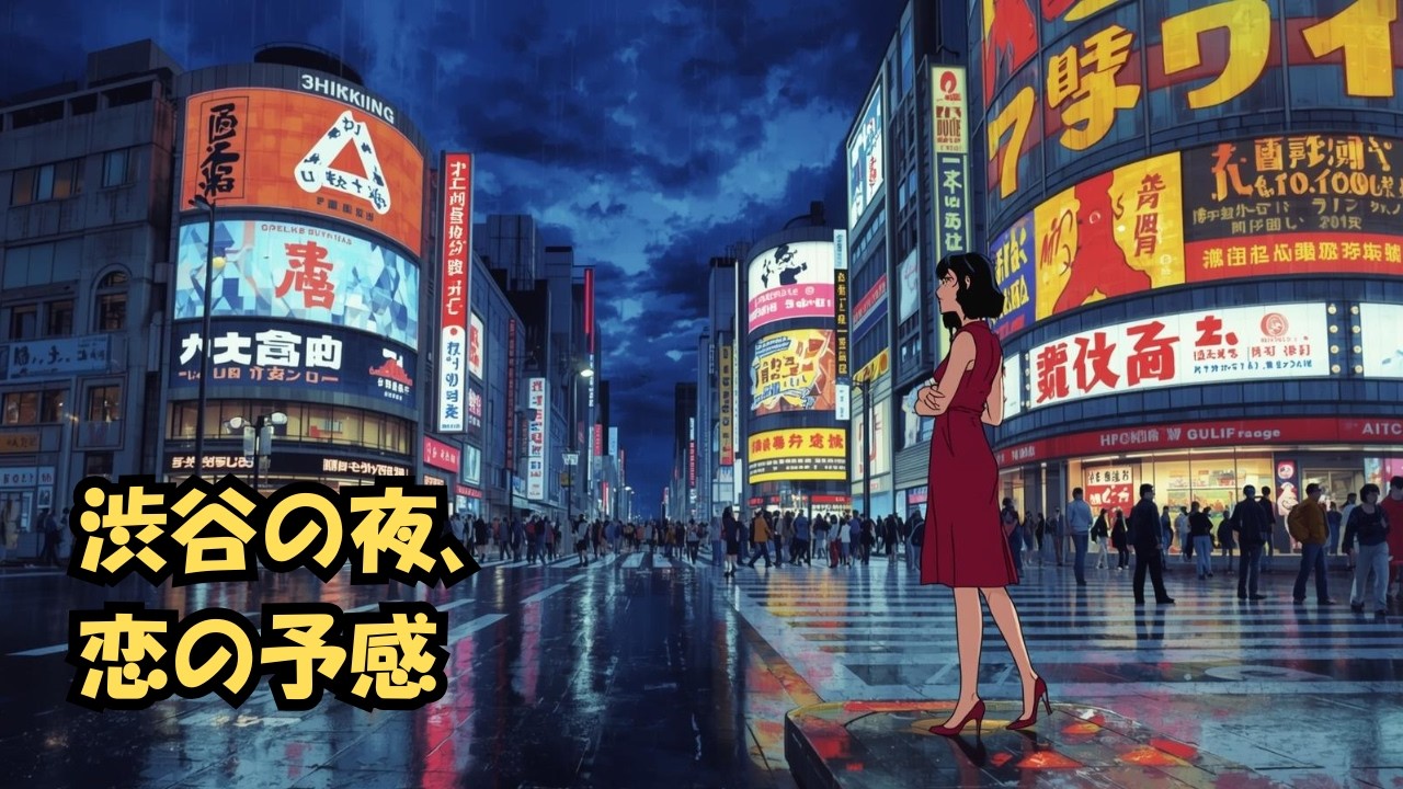 【作業用BGM】80年代シティポップ｜渋谷の交差点 – 都会の喧騒とネオンの波 (75min Loop)