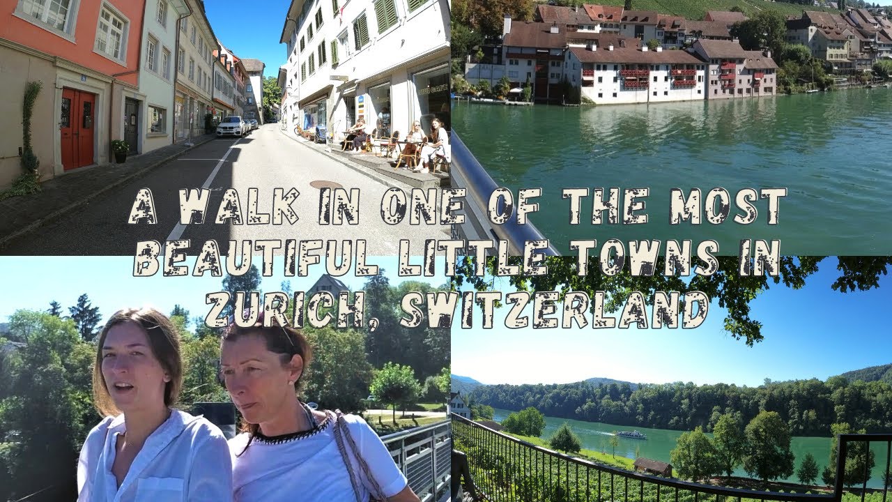 Walk in the historic town of Eglisau, Zurich Switzerland near the German border.