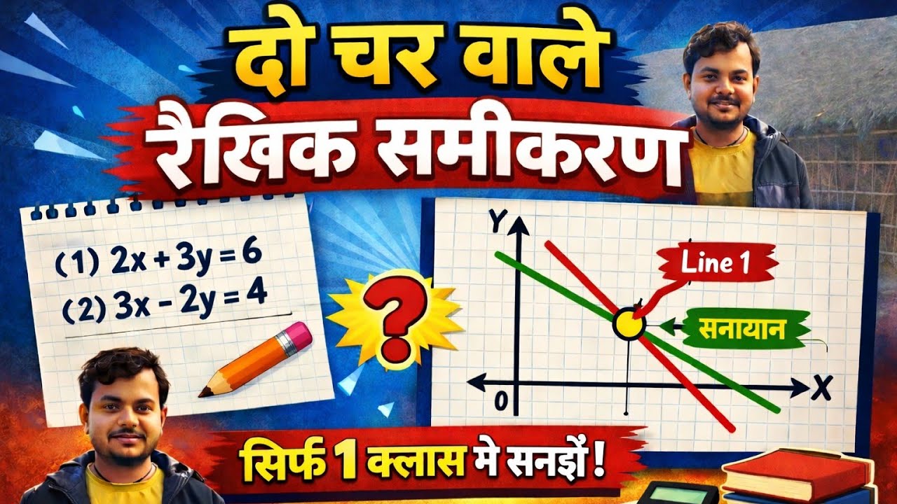 दो चर वाले रैखिक समीकरण | Ex-3.4 || class 10 Mathmatics // V.v.i Question ❓❓.
