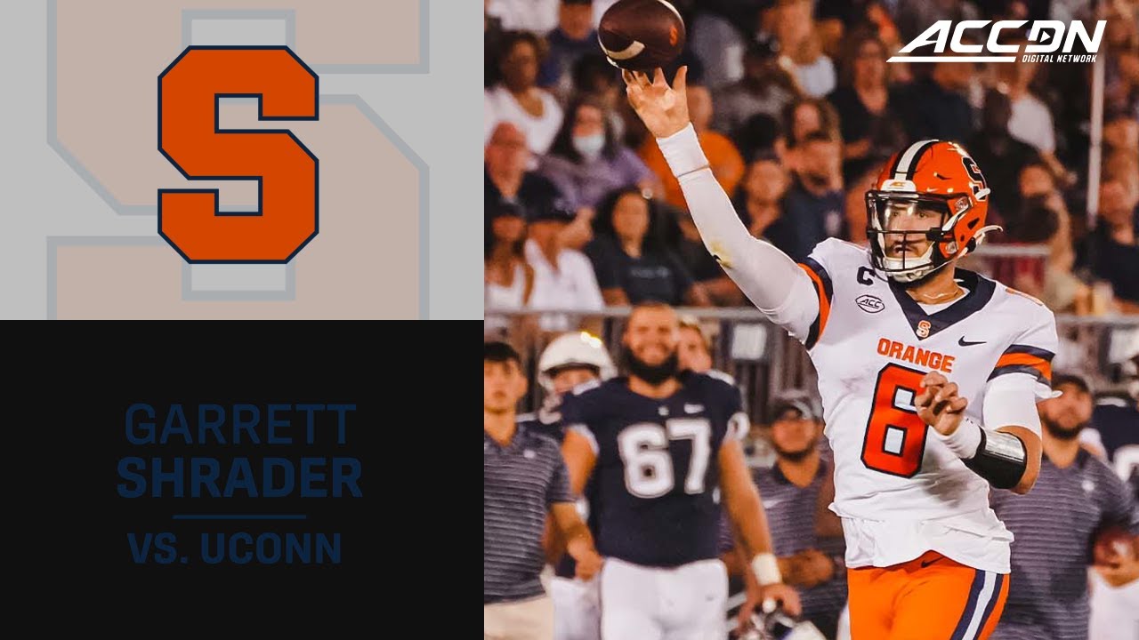 Syracuse's Garrett Shrader Lights Up The Scoreboard Against UConn