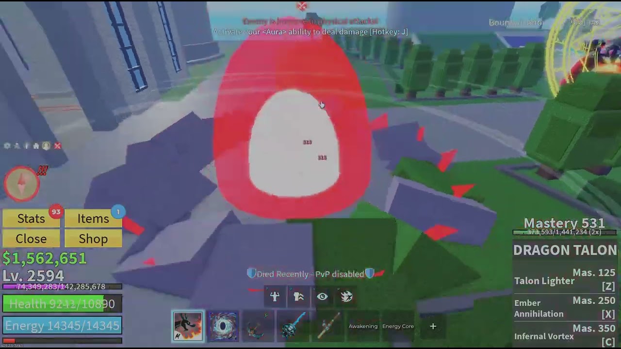 Training my pvp in Bloxfruit