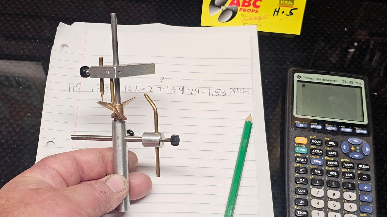 Measuring Pitch ABC H5, TFL 1450 & Octura x455 Deluxe Propeller Pitch Gauge from BAM Racing 