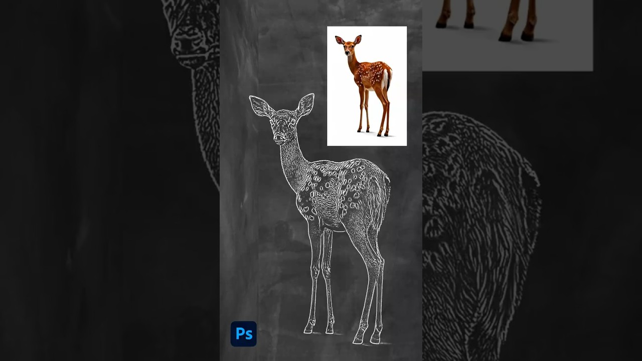 #image to #chalkeffect in #photoshop | #photoshoptutorial | #ideahub