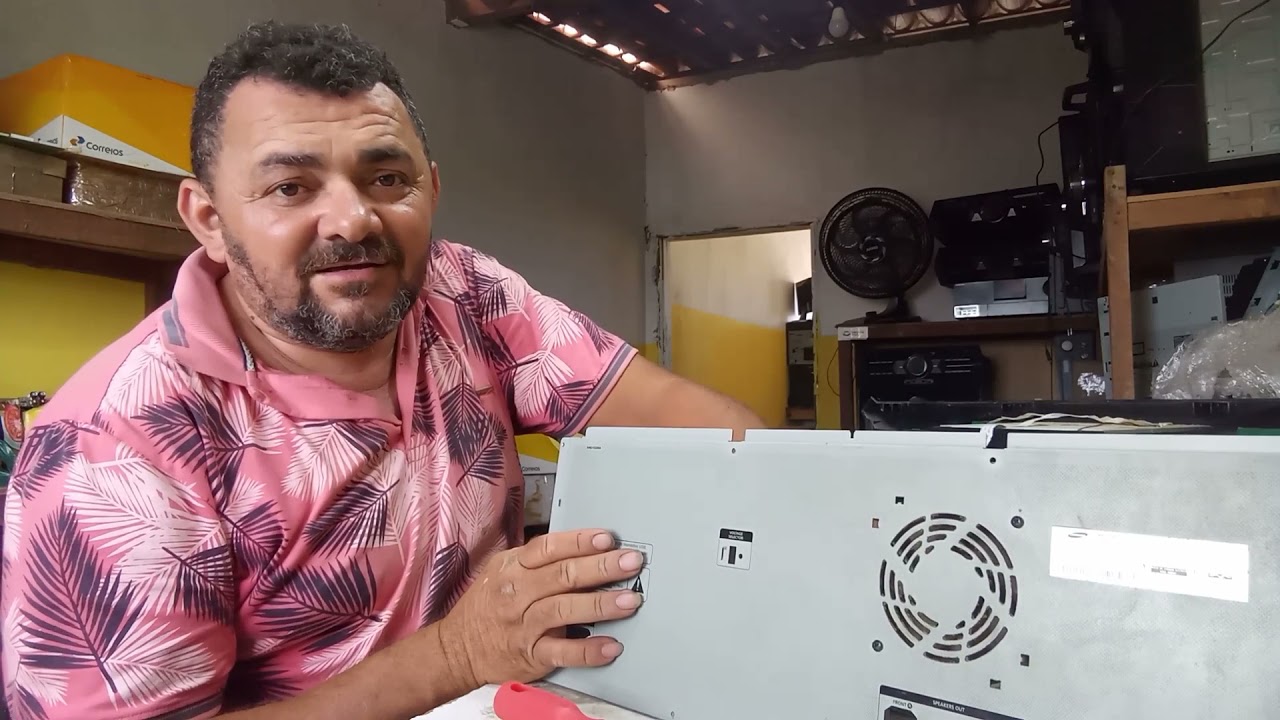 mini system samsung MX FS8000 com uma saída sem sair áudio mudo resolvido