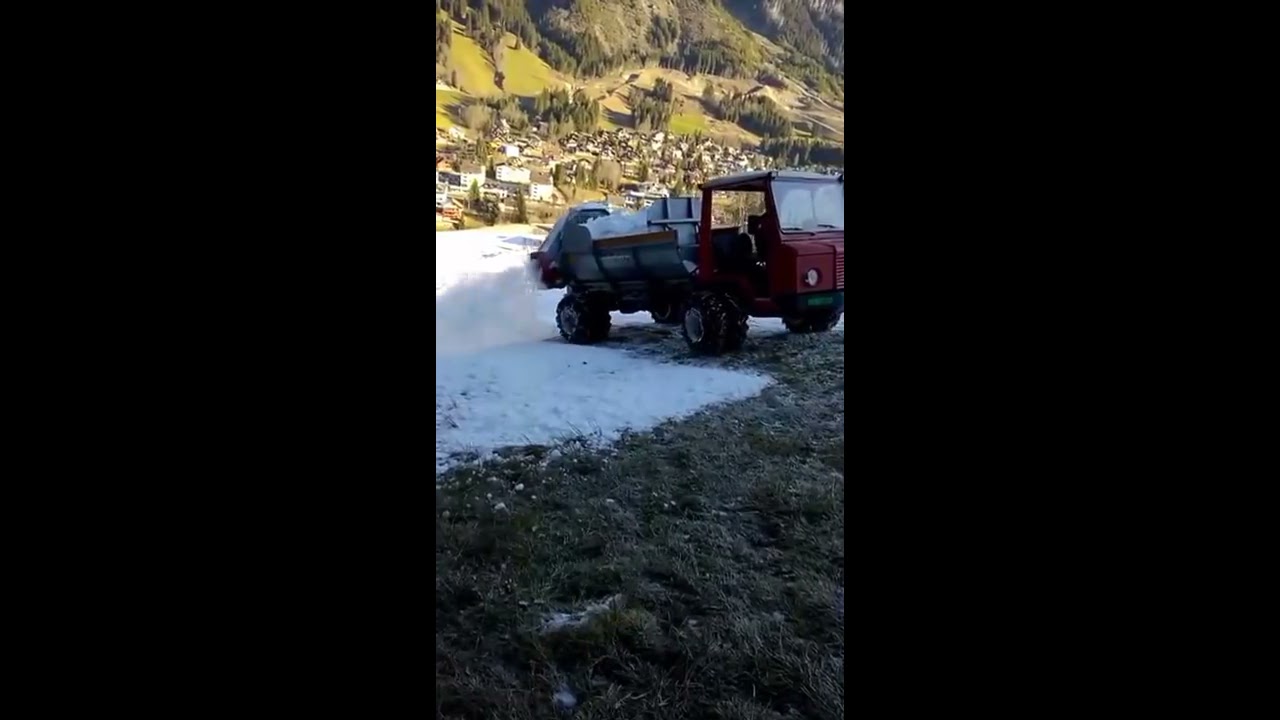 Schnee streuen mit Gafner roto