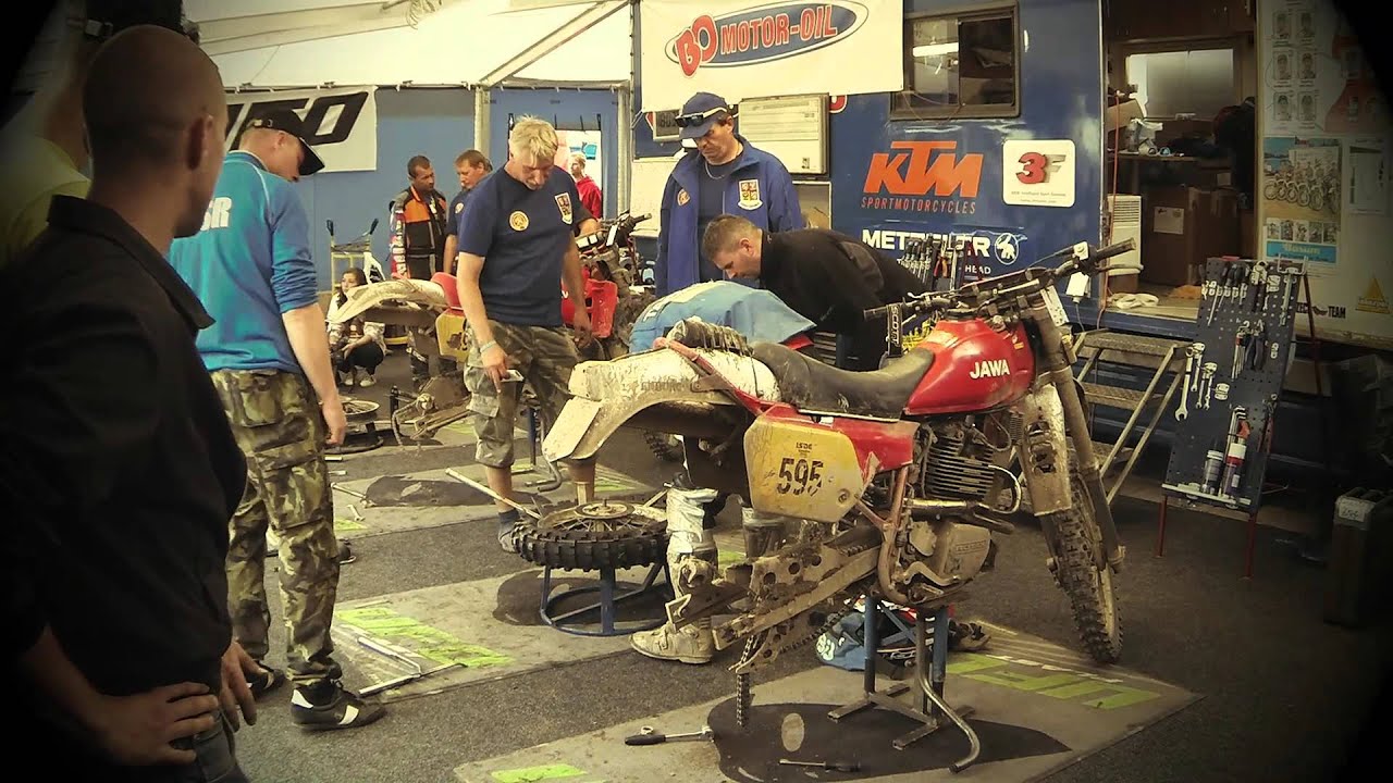 ISDE Košice 2015 - prefinish JAWA ROTAX ve stanu CZECH ENDURO TEAMU