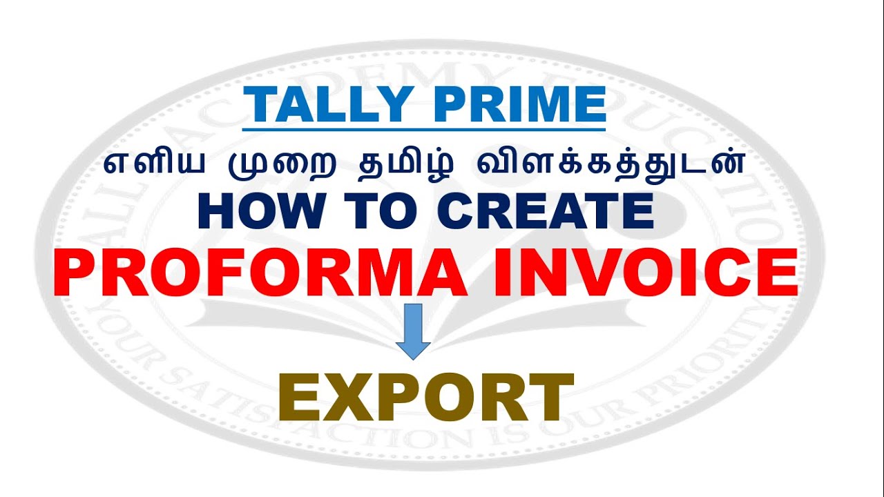 HOW TO CREATE PROFORMA INVOICE  TALLY PRIME IN TAMIL