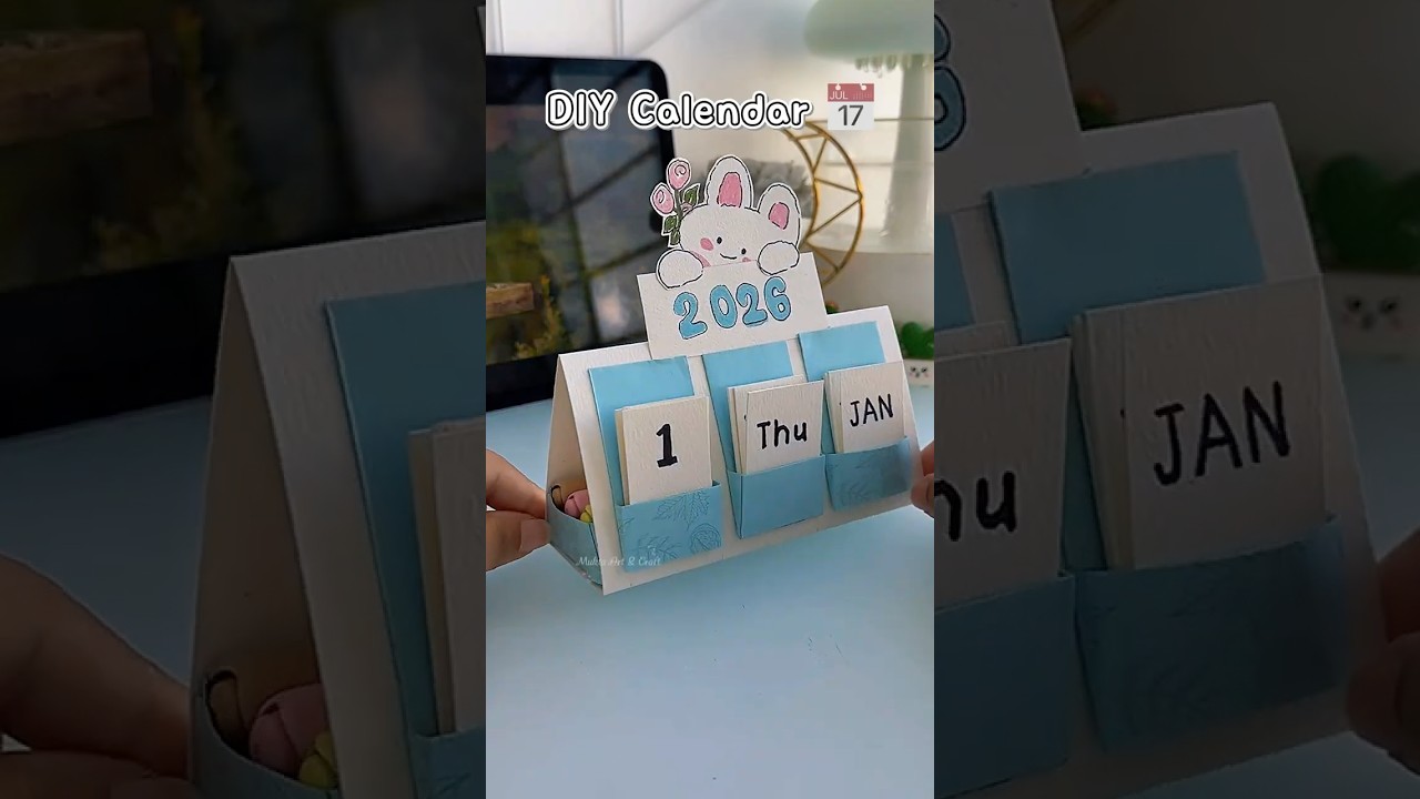 Welcome 2026🥳Craft Your Unique New Year Calendar &ldquo;📅 #shorts #art#diy #youtubeshorts