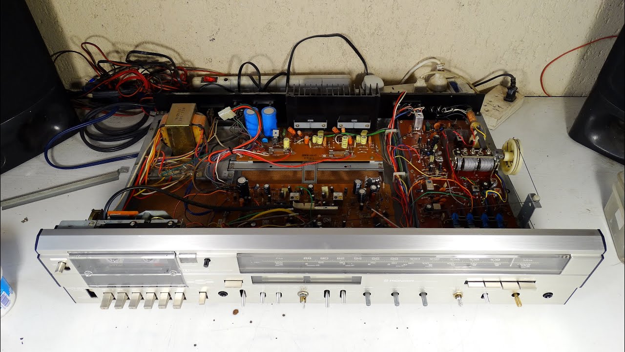 FALLAS Y MANTENIMIENTO DE UN CENTRO MUSICAL TURNTABLE PIONEER KH-8855 JAPAN 1978 TUTORIAL P1