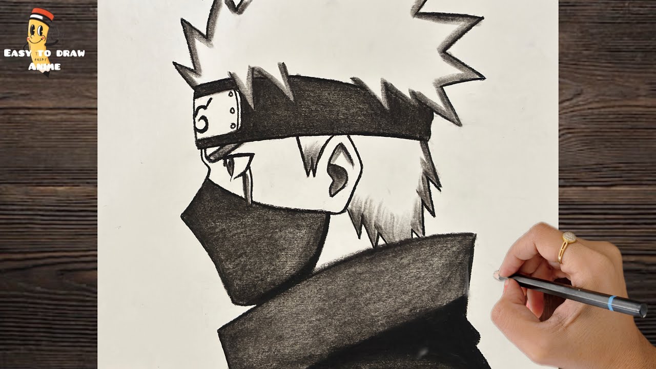 How to Draw Kakashi Hatake Step by Step | Easy Anime Drawing Tutorial for Beginners