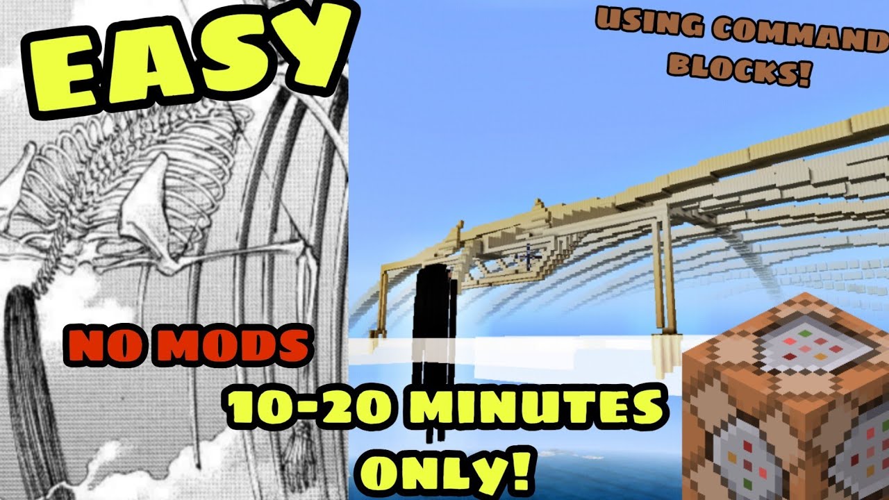 HOW TO BUILD EREN'S FOUNDING TITAN IN MINECRAFT FOR 10-20 MINUTES ONLY!!! (BEDROCK ONLY)