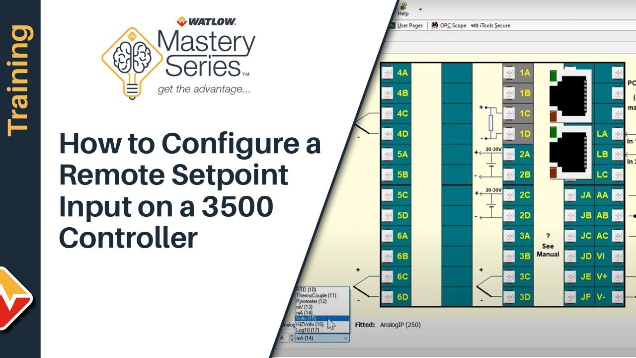 How to Configure a Remote Setpoint Input on a Eurotherm 3500 Series Controller