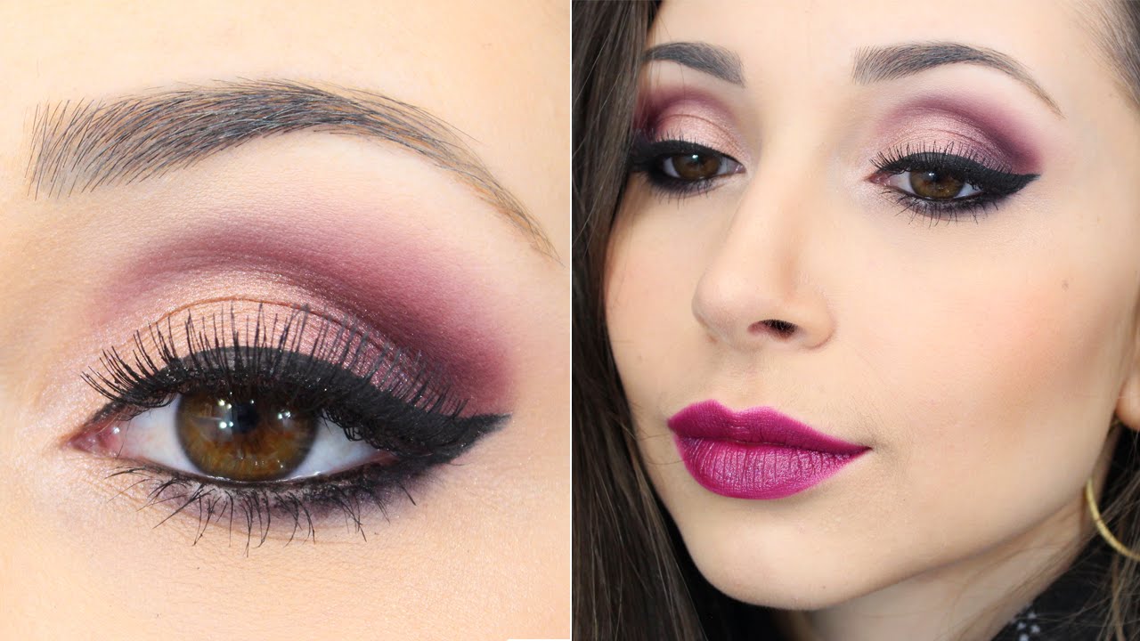 Maquiagem em tons de roxo para arrasar no inverno - Jana Taffarel
