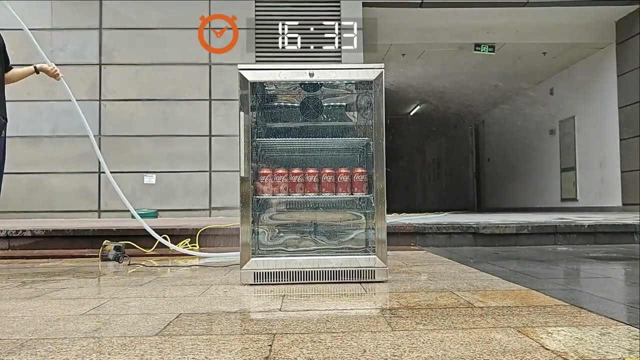 Stainless Steel Outdoor Fridge with Glass Door for Beverage & Food | PROCOOL Commercial Refrigerator