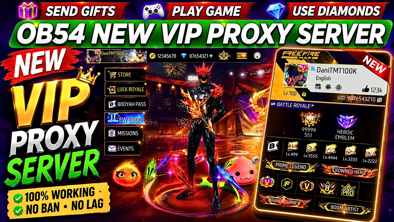 How To Download Free Fire New OB54 Proxy Server | VIP Proxy Server Free Fire Latest Update OB 54