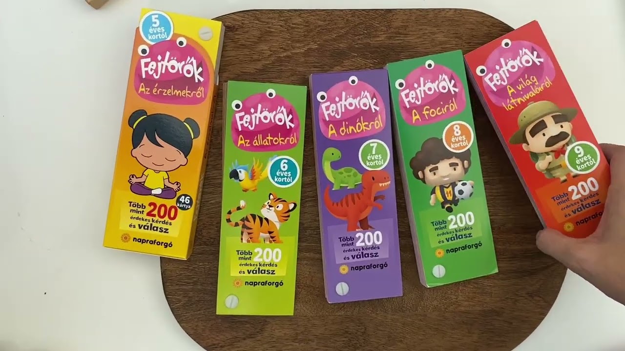 Fejt&ouml;rők - Az &eacute;rzelmekről, az &aacute;llatokr&oacute;l, a din&oacute;kr&oacute;l, a focir&oacute;l, a vil&aacute;gr&oacute;l &eacute;s a naprendszerről.