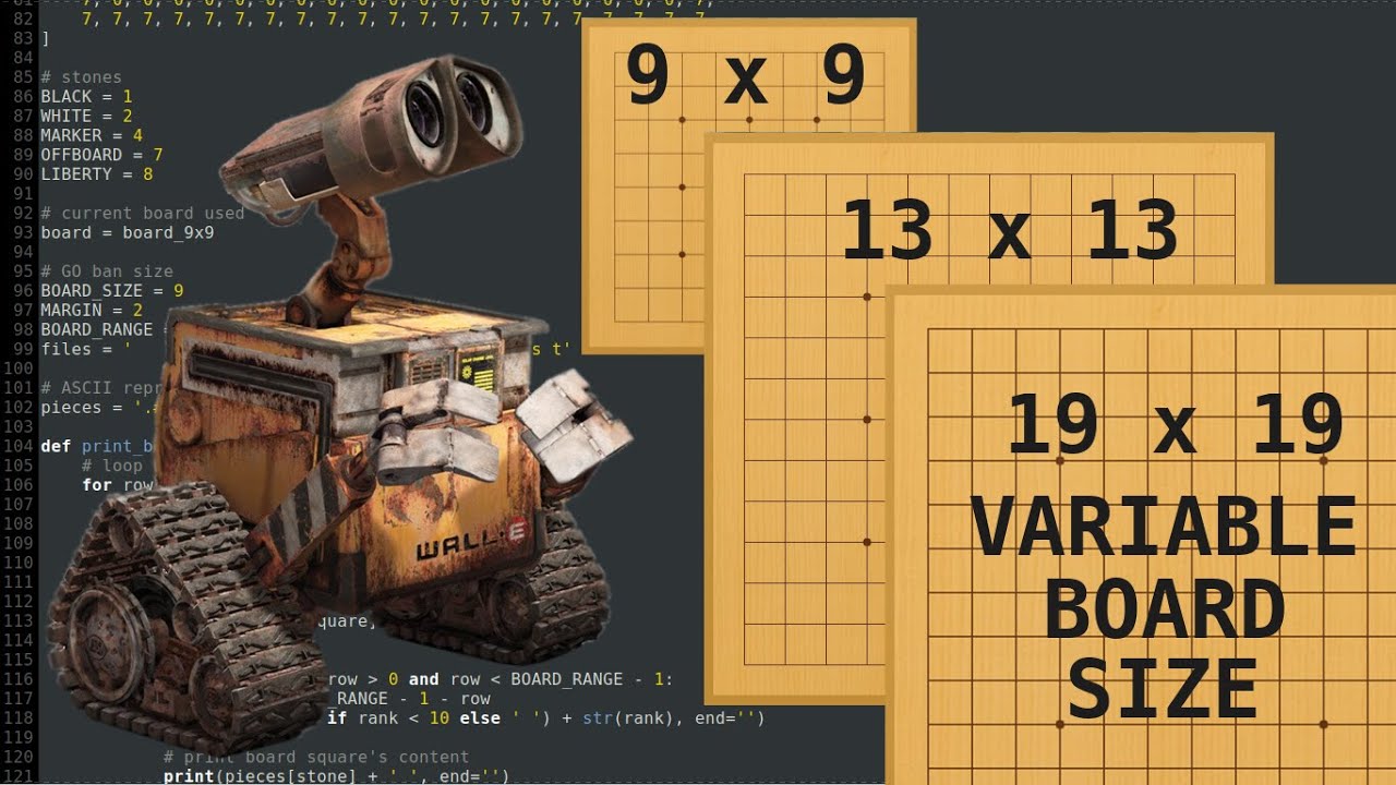 Programming the Game of Go in Python: supporting variable board sizes