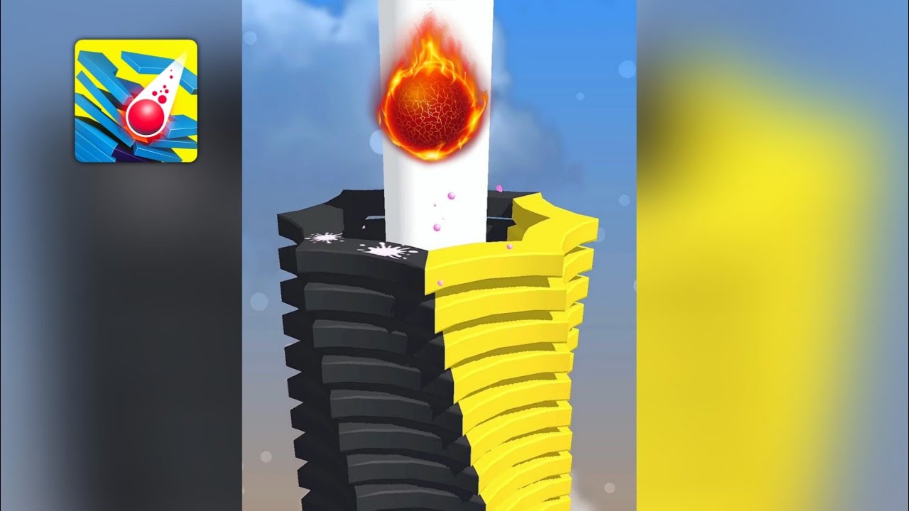 Stack Ball Full Gameplay Android - Satisfying Levels Smash 