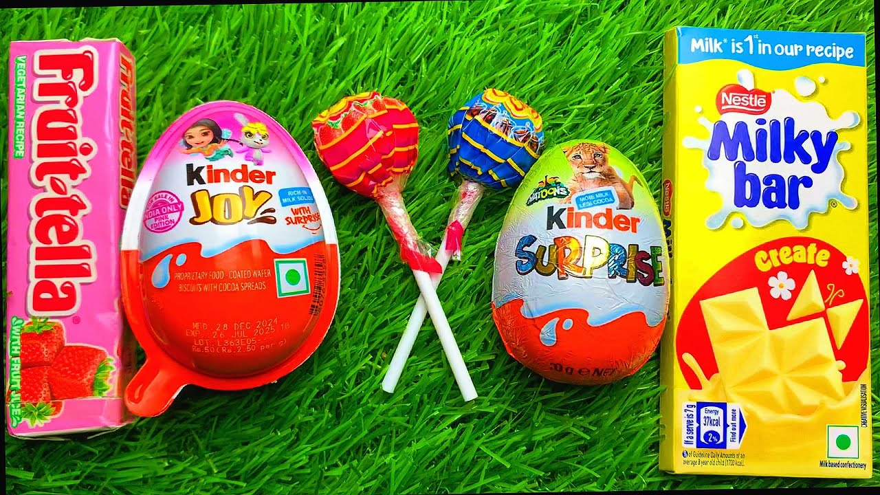 Satisfying video asmr lollipops candy and chocolate gummy candy cutting unboxing video
