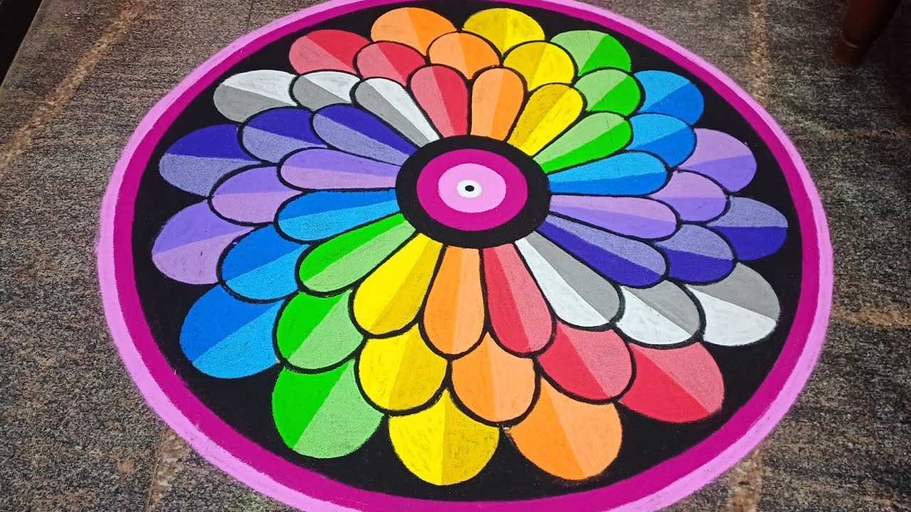 Newyear rangoli | Pongal kolam |3d rangoli design | 1st prize kolam | 3d kolam | p square rangoli