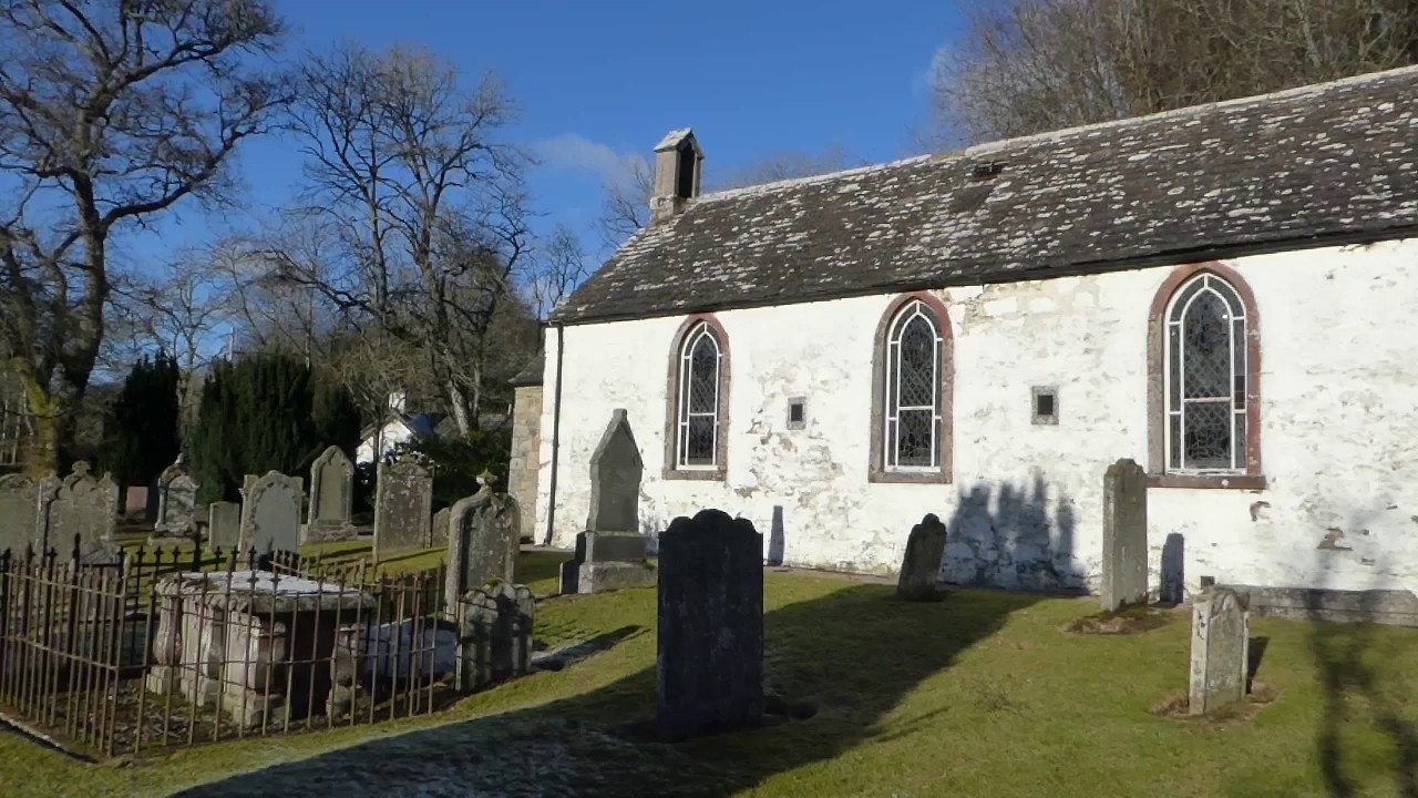 Winter Parish Church And Cemetery In Glen Prosen Braes Of Angus Scotland