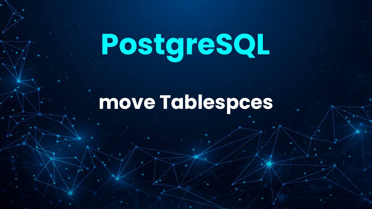 How to move Tablespces to another directory in PostgreSQL