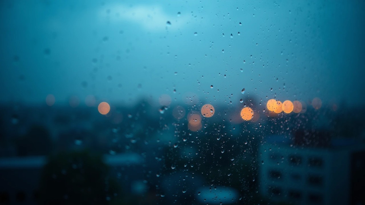 Rain Sounds on a Window | Quiet Rainy Night Ambience | 2 Hours | No Talking ASMR